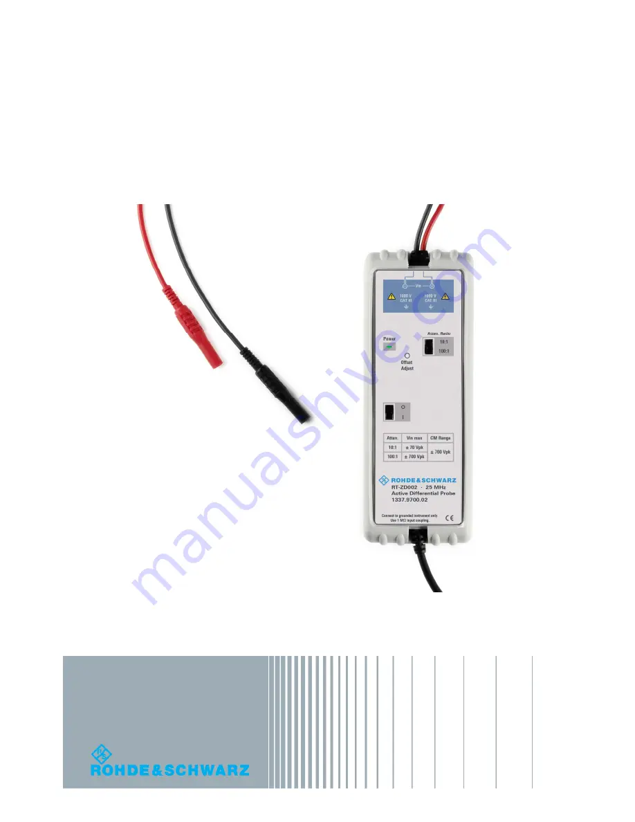 Rohde & Schwarz 1337.9700.02 Instruction Manual Download Page 1