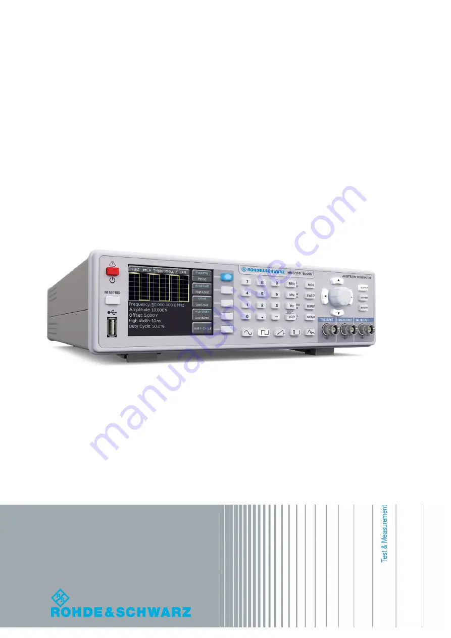 Rohde & Schwarz HMF2525 Скачать руководство пользователя страница 1