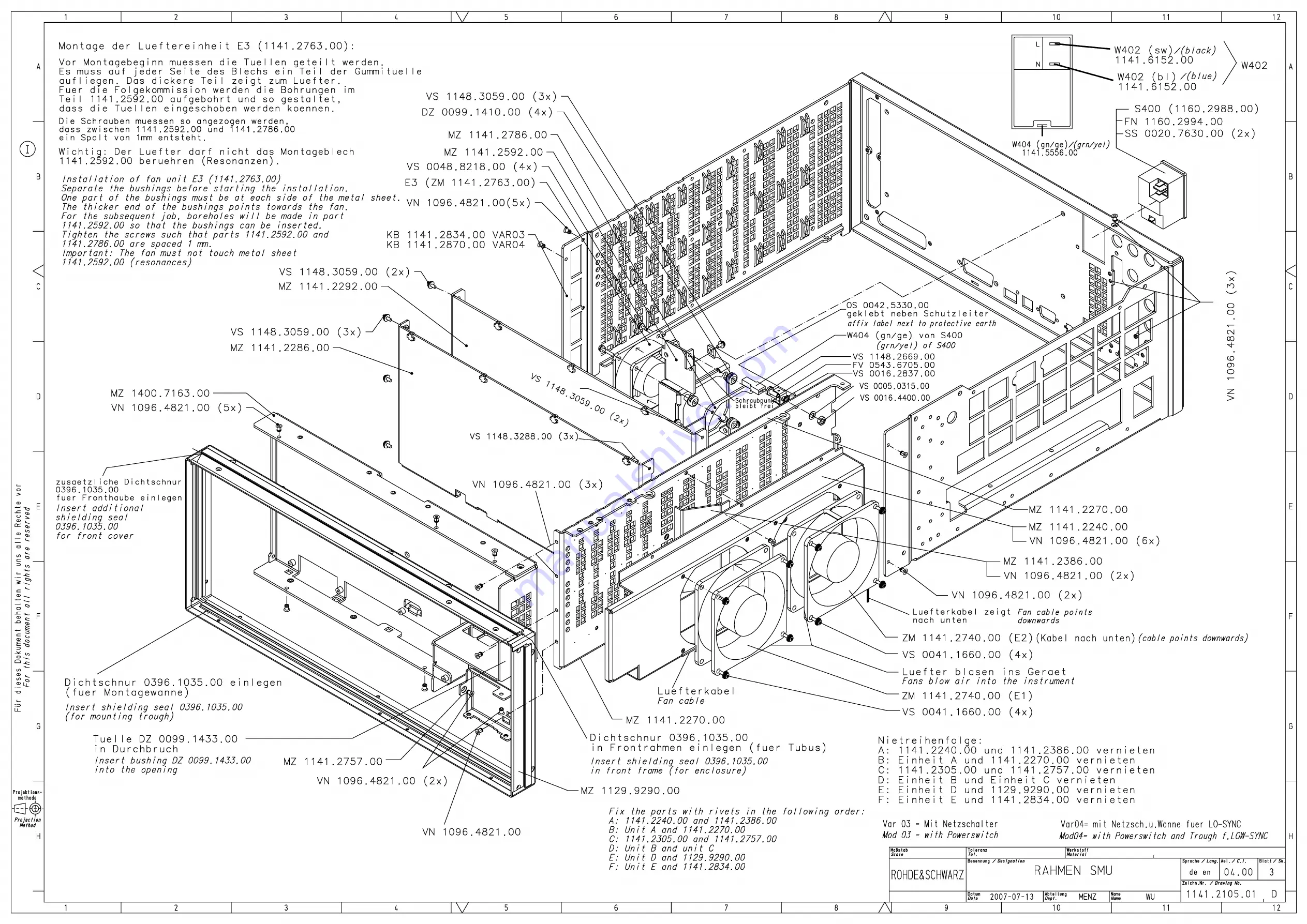 Rohde & Schwarz R&S SMU200A Service Manual Download Page 220