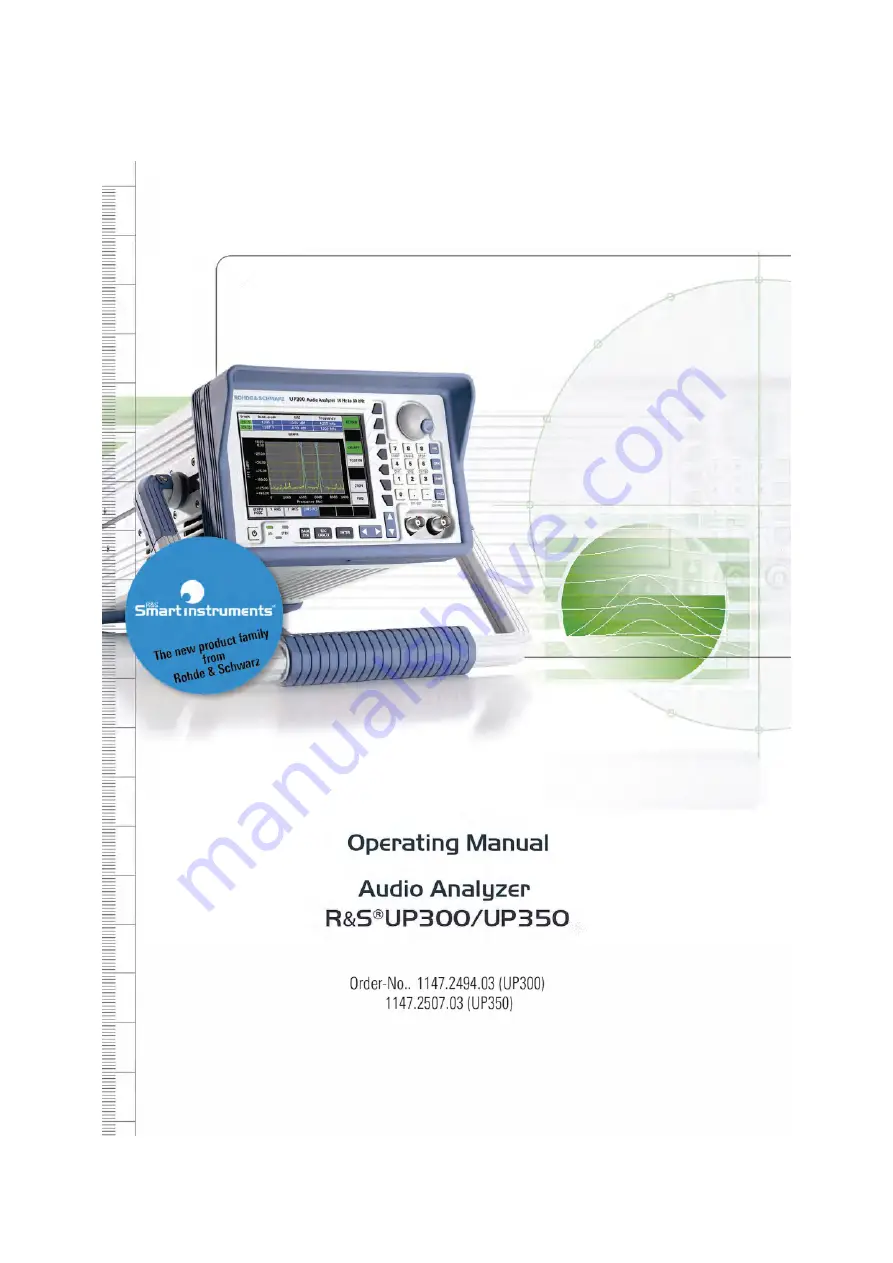 Rohde & Schwarz Smart Instruments UP300 Operating Manual Download Page 1