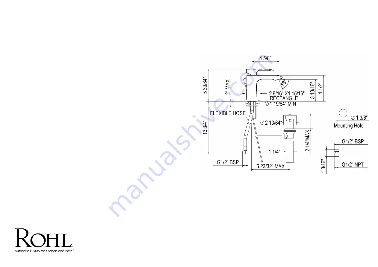 Rohl CA2201LMAPC-2 Installation Instructions Download Page 1