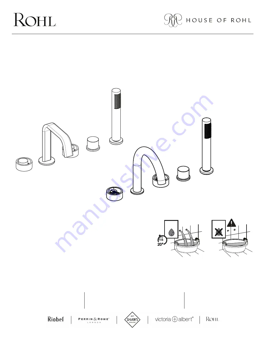 Rohl Eclissi EC05D5 Instruction Manual Download Page 1