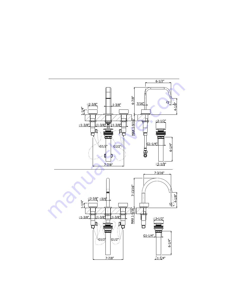 Rohl Eclissi EC09D3IW Instruction Manual Download Page 2