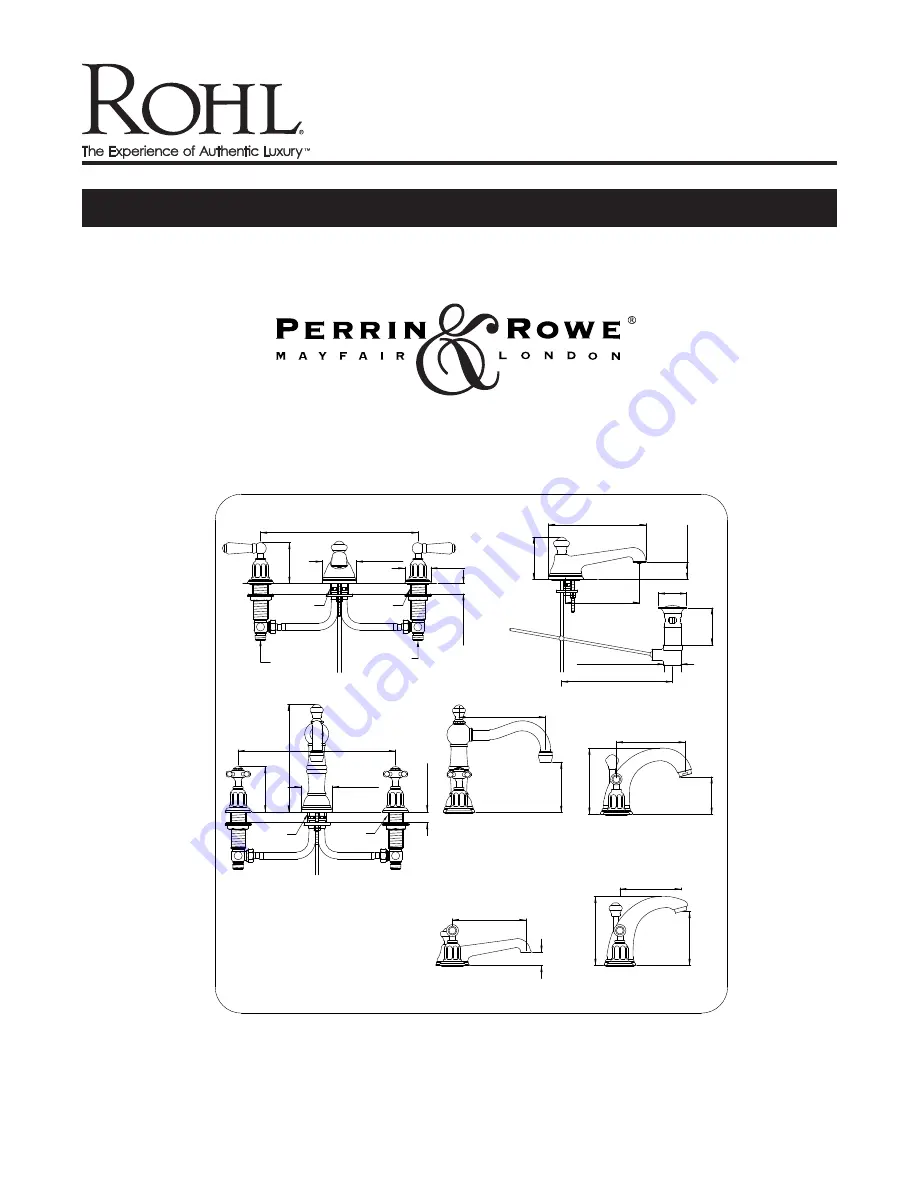 Rohl PERRIN & ROWE U.3706X Series Quick Start Manual Download Page 2