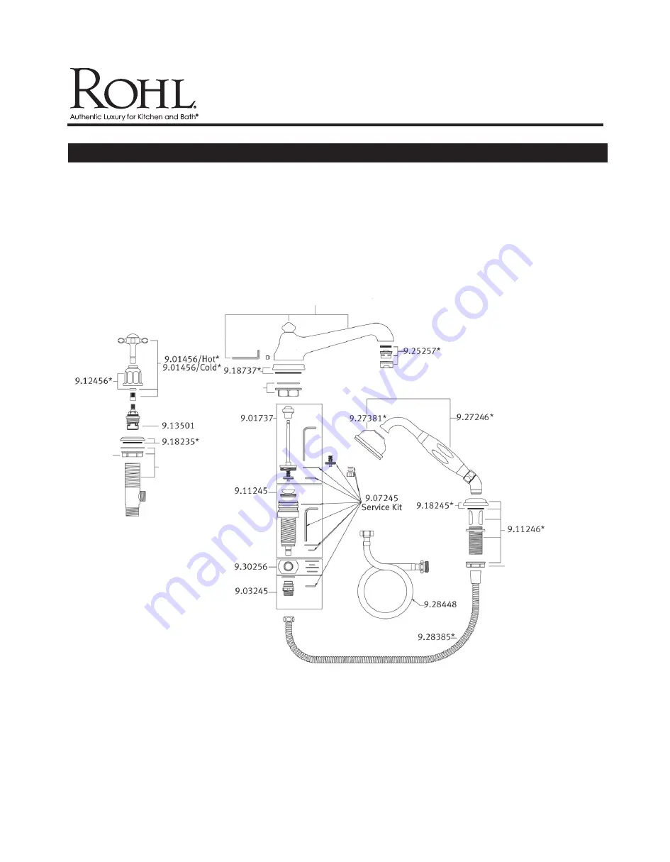 Rohl Perrin & Rowe U.3738X Скачать руководство пользователя страница 2