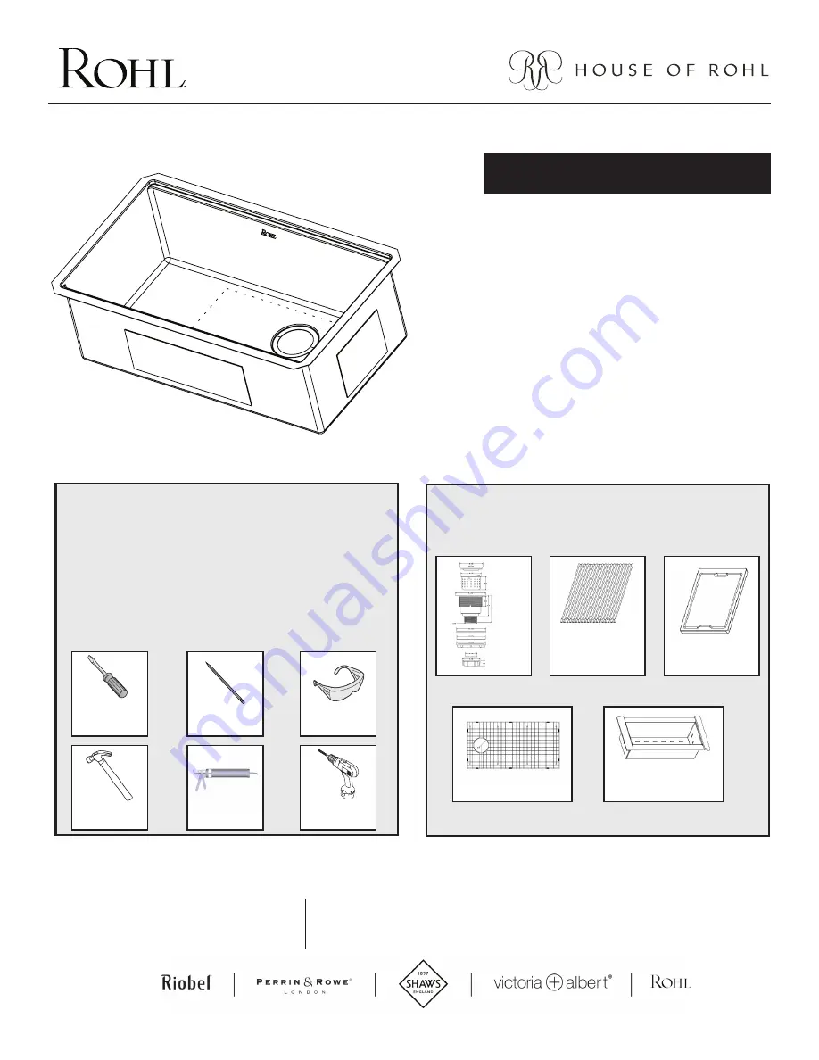 Rohl RUWUM3019WSSB Instruction Manual Download Page 1