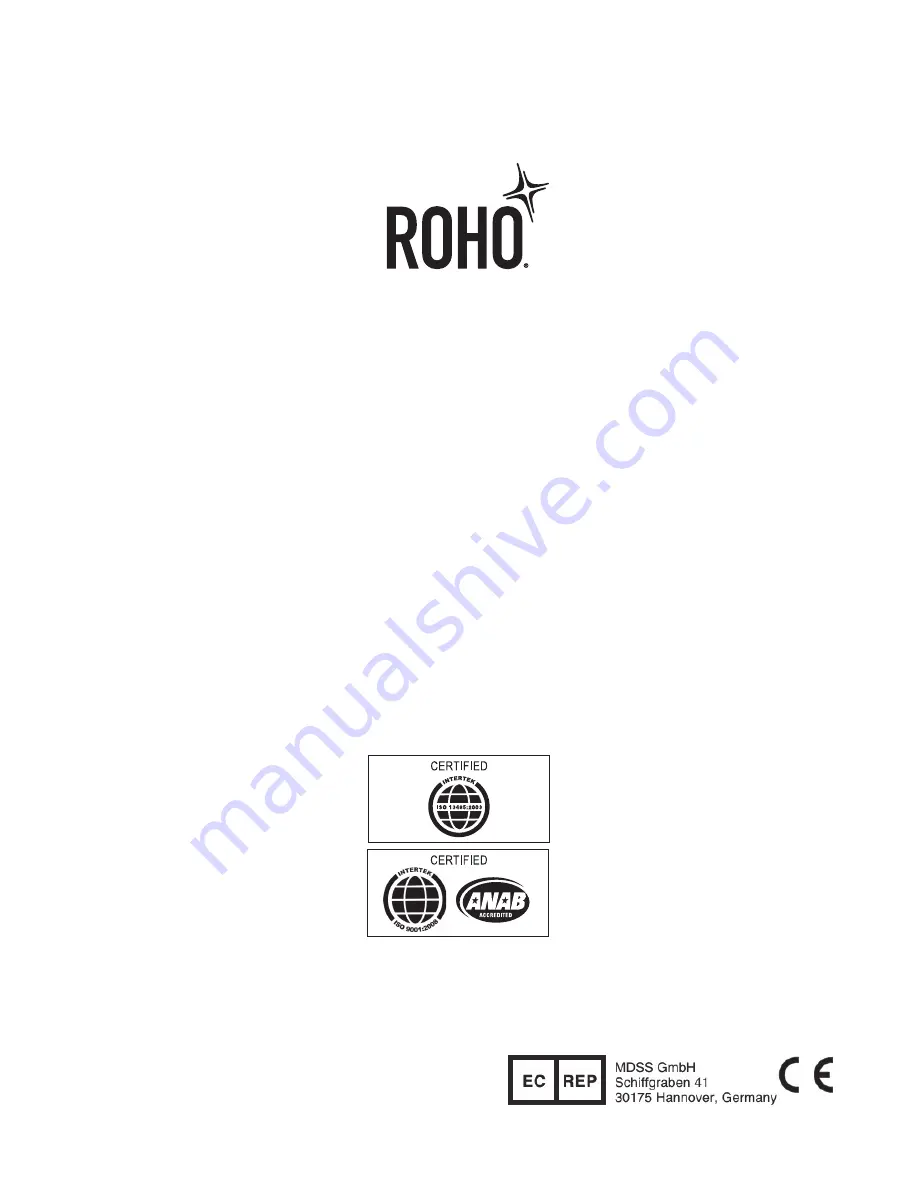 ROHO AGILITY Operation Manual Download Page 15