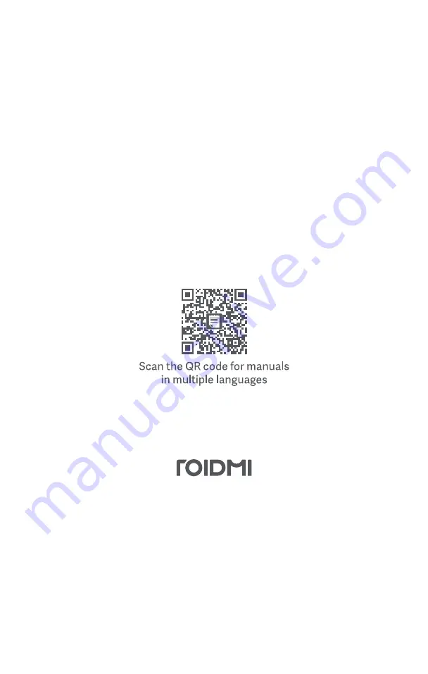 Roidmi XCQXZDS03 Series User Manual Download Page 1