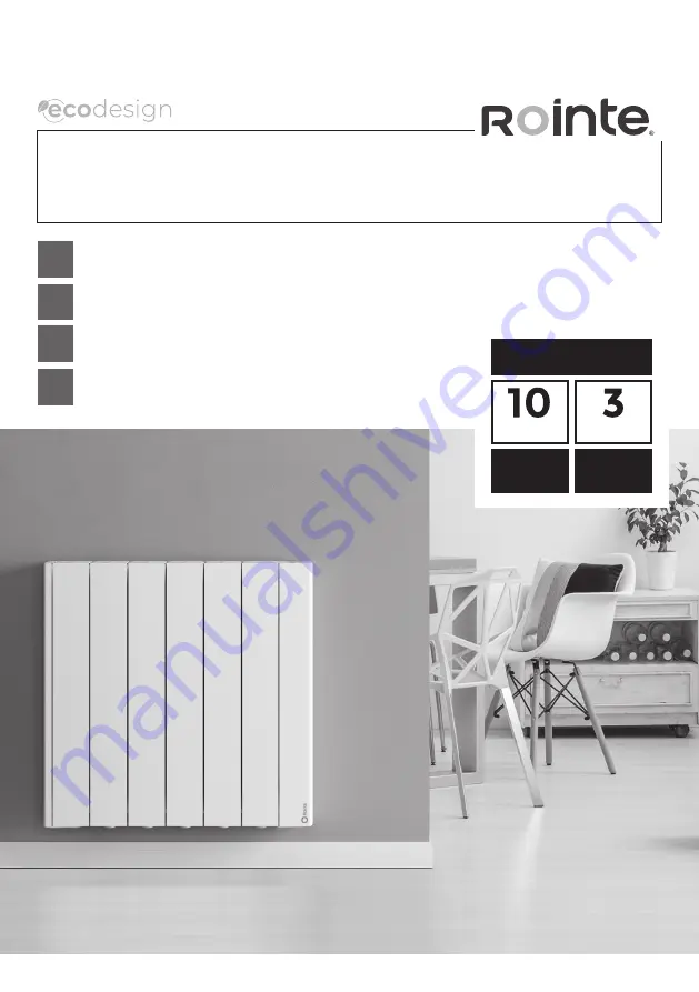 Rointe BRI0330RAD Installation And User Manual Download Page 1