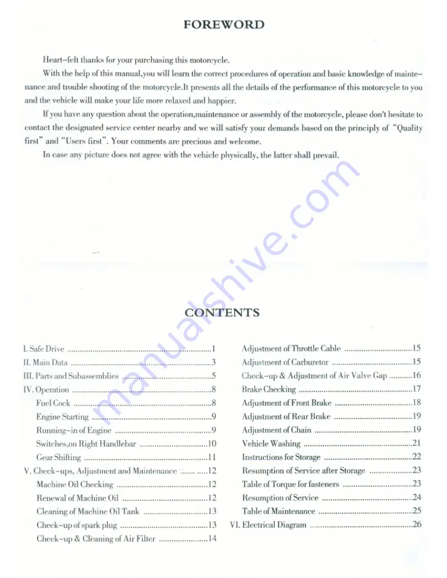 Roketa DB-19-125 User Manual Download Page 1