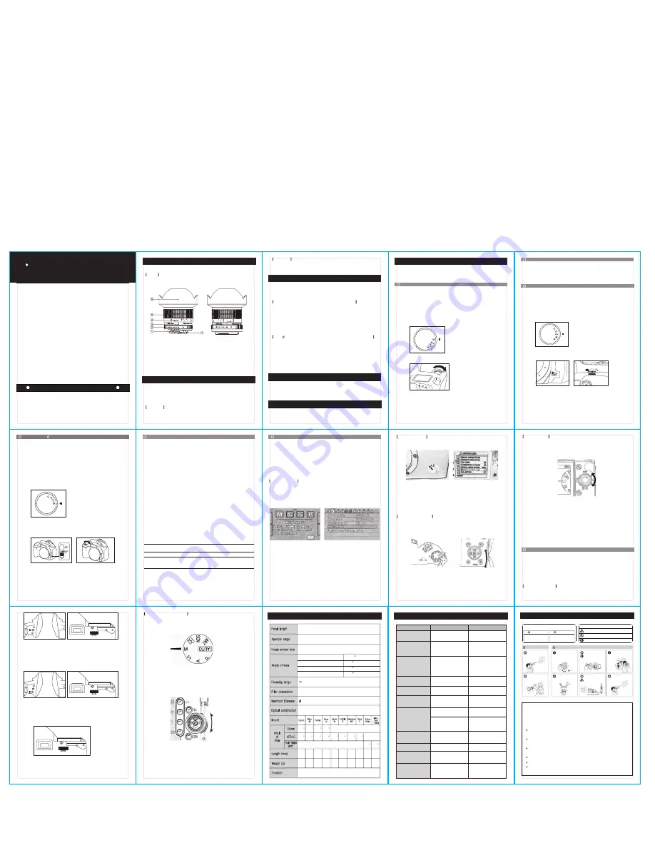 Rokinon 14mm F2.8 ED AS IF UMC Lens Instruction Manual Download Page 1