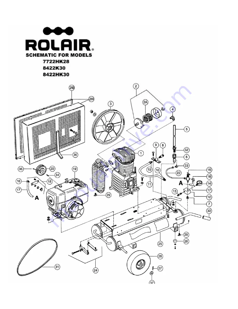 Rolair 8422HK30 Owner'S Manual Download Page 44