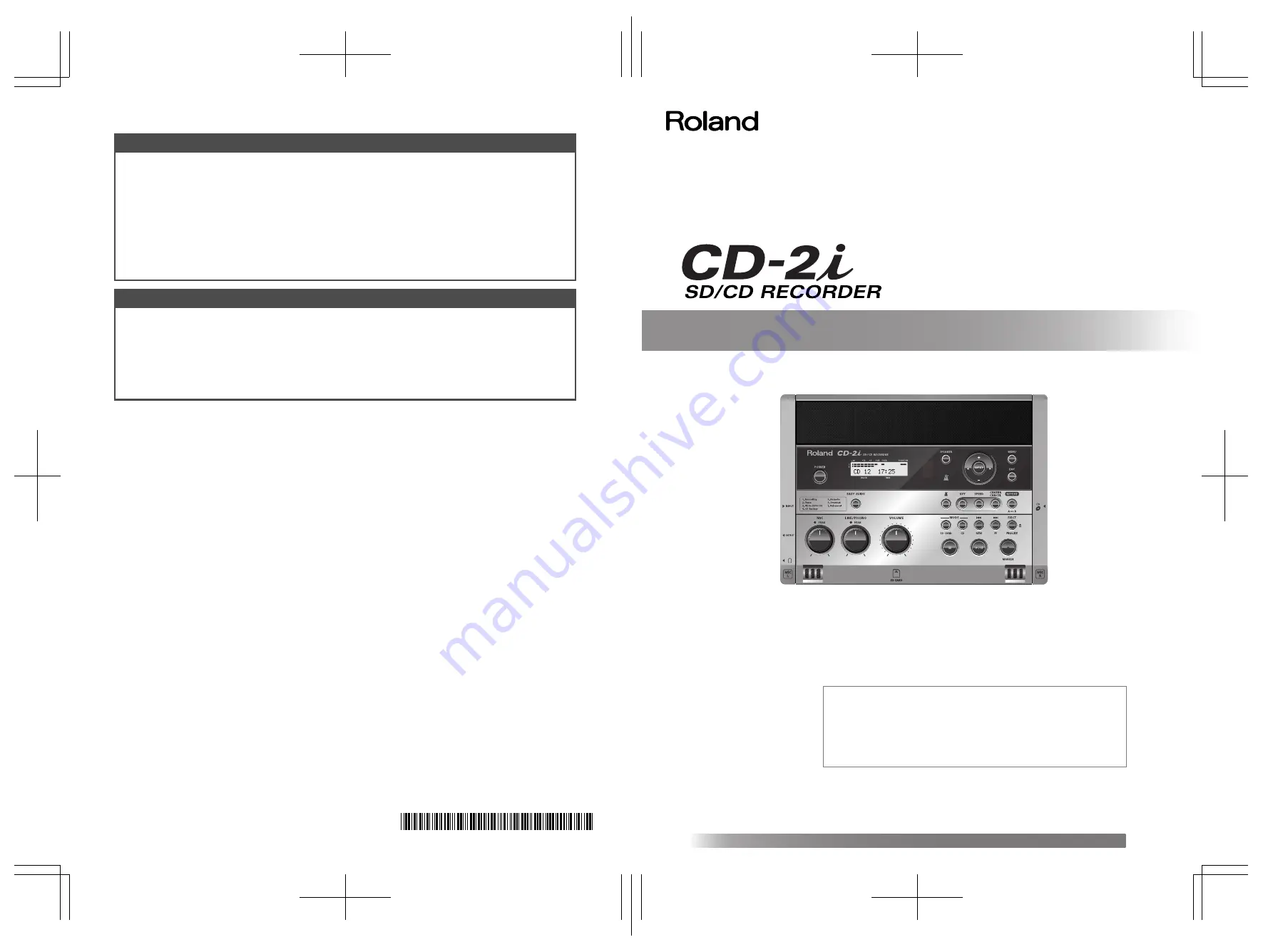 Roland 5100013104-02 Owner'S Manual Download Page 1