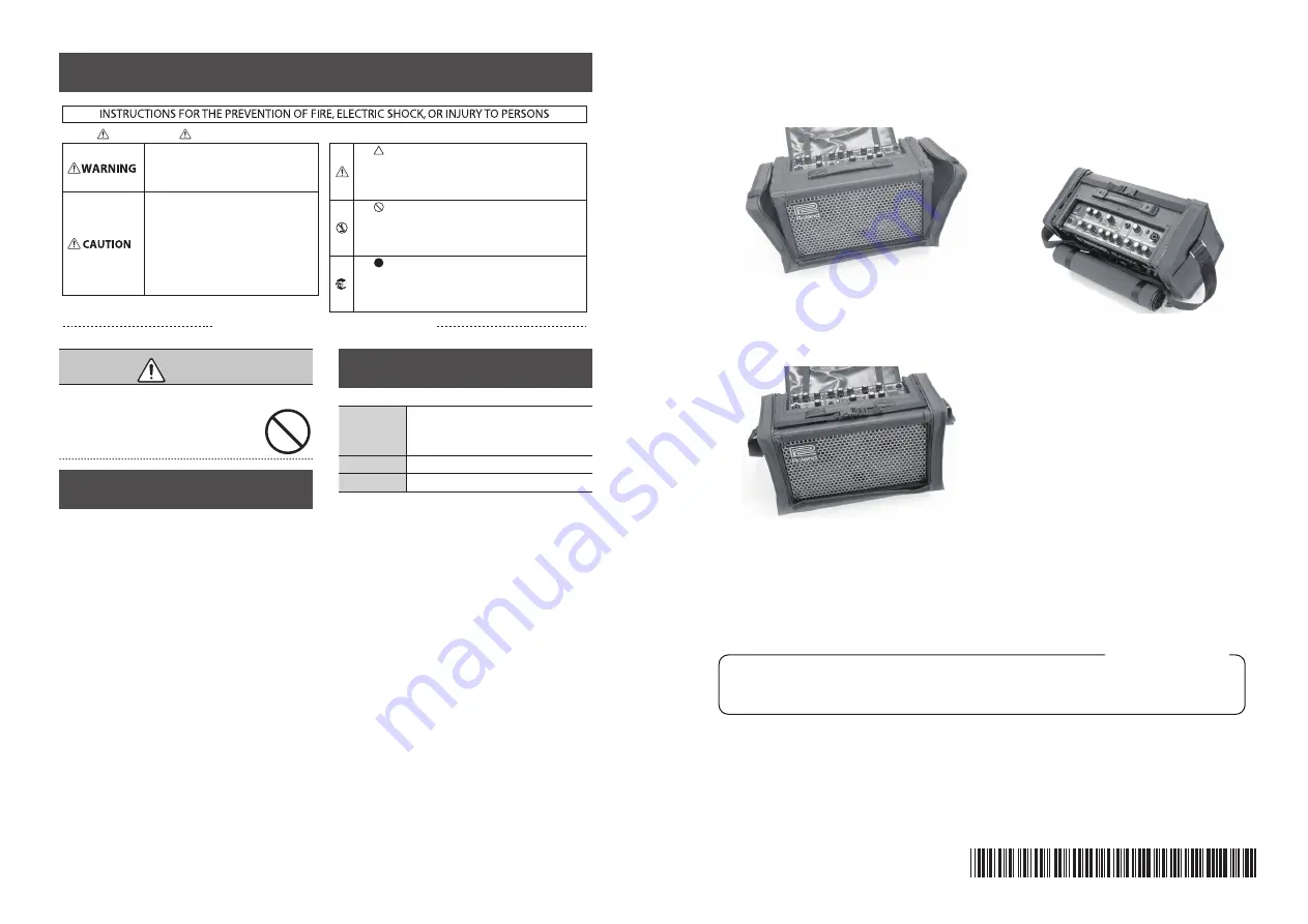 Roland CB-CS1 Manual Download Page 1