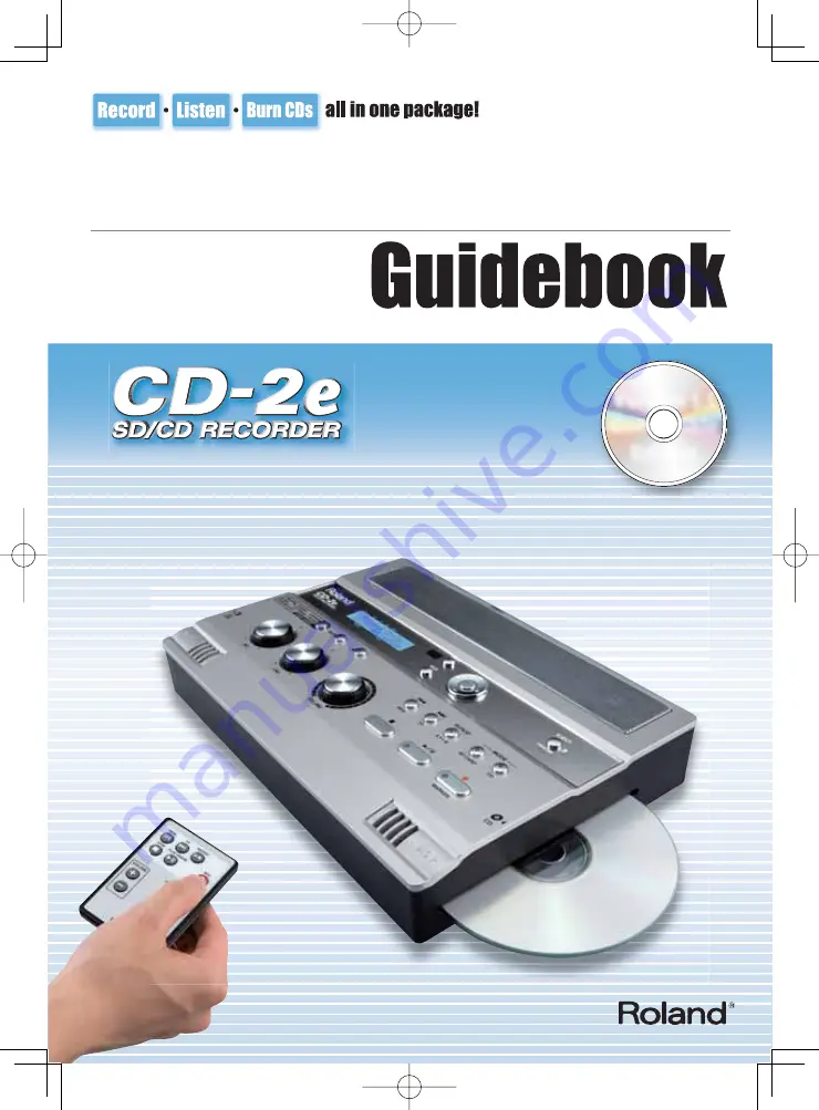 Roland CD-2e Manual Book Download Page 1