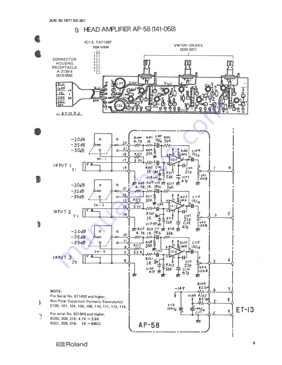 Roland Chorus echo RE-301 Скачать руководство пользователя страница 14