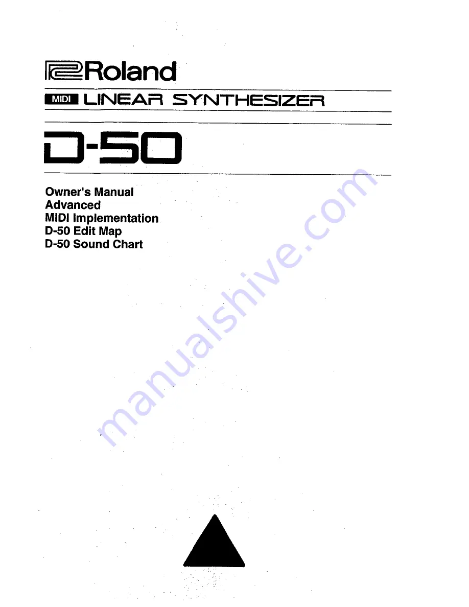 Roland D-50 Owner'S Manual Download Page 1