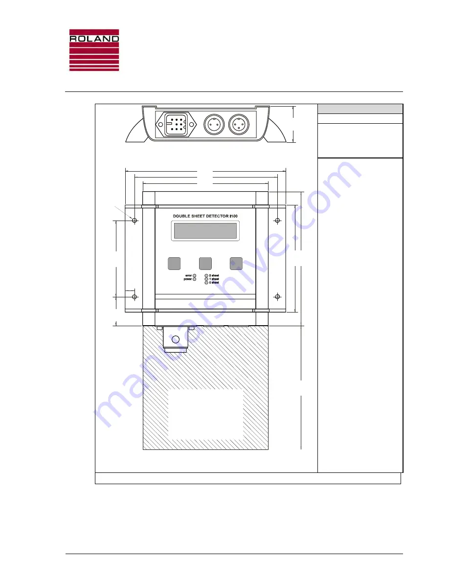 Roland Double Sheet Detector I100 Скачать руководство пользователя страница 11