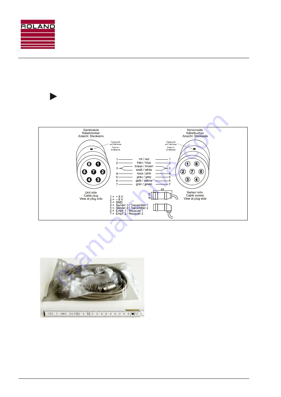 Roland Double Sheet Detector I20 Series Manual Download Page 16