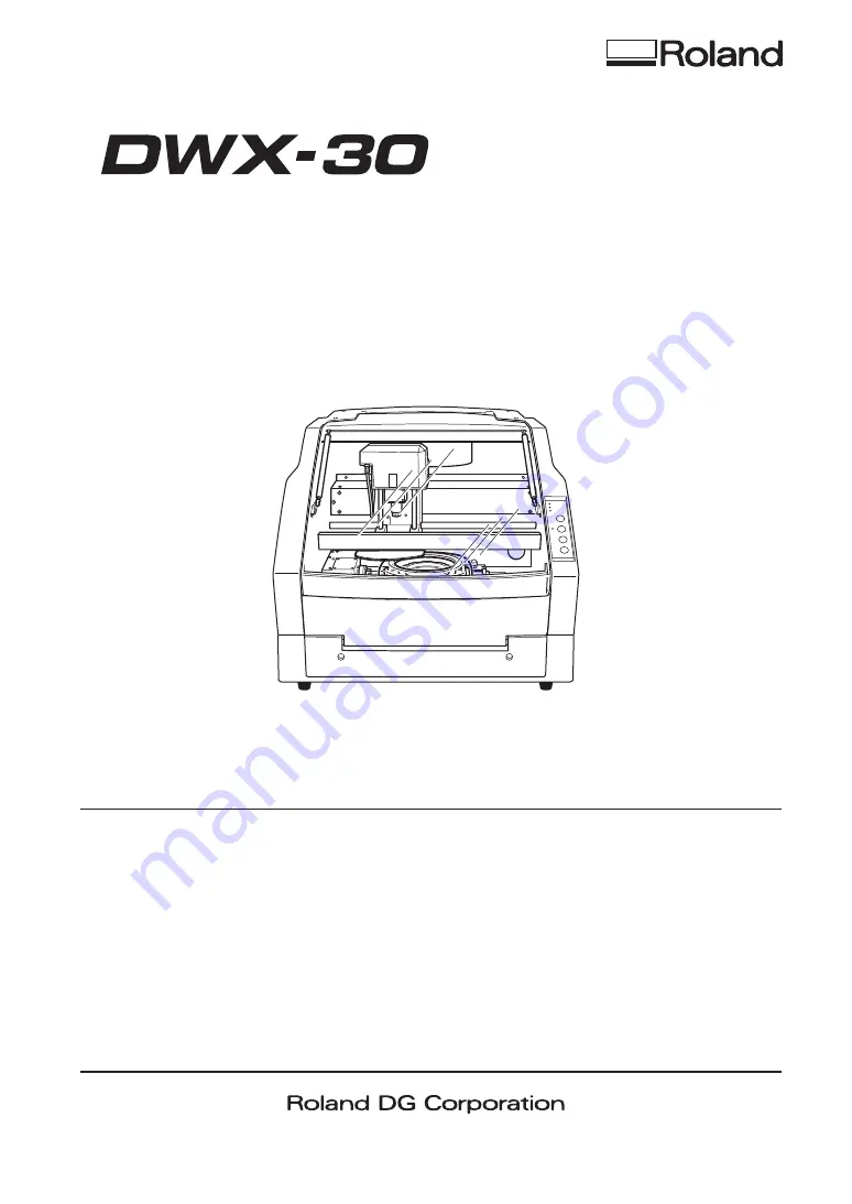 Roland DWX-30 User Manual Download Page 1