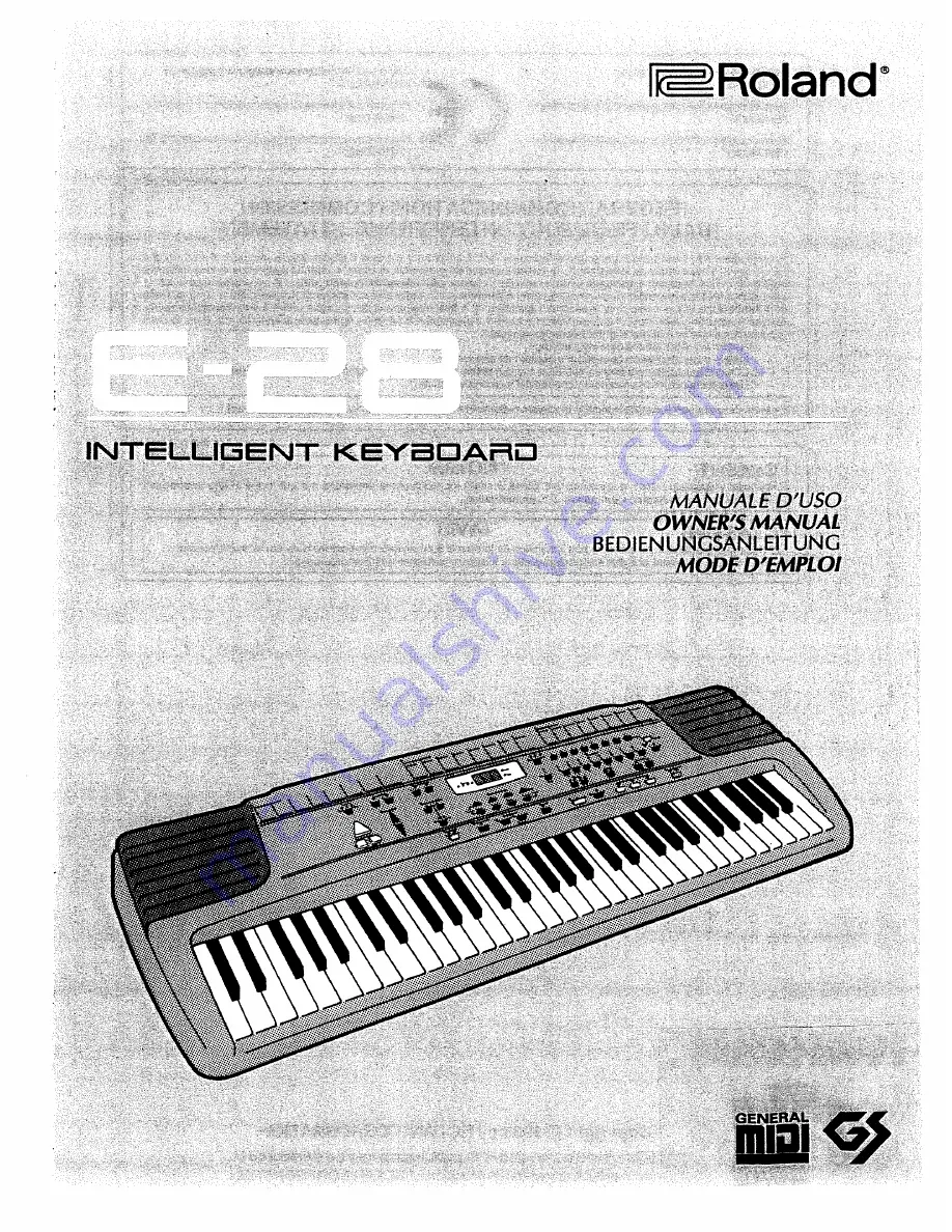 Roland E-28 Скачать руководство пользователя страница 1