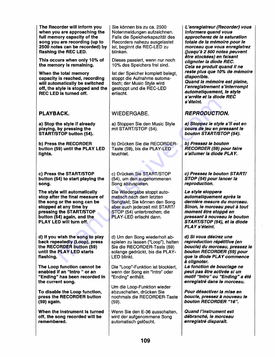 Roland E-36 Owner'S Manual Download Page 109