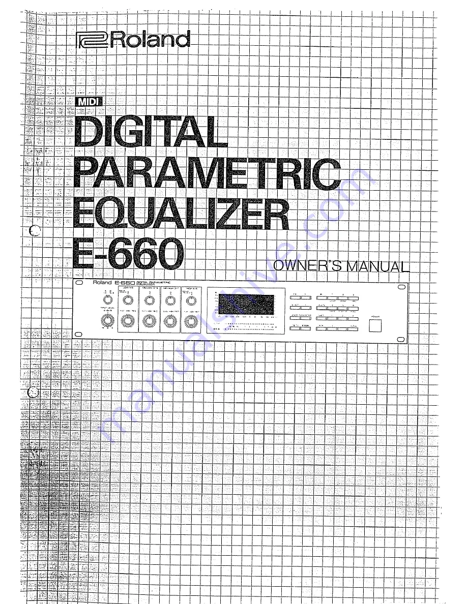 Roland E-660 Owner'S Manual Download Page 1