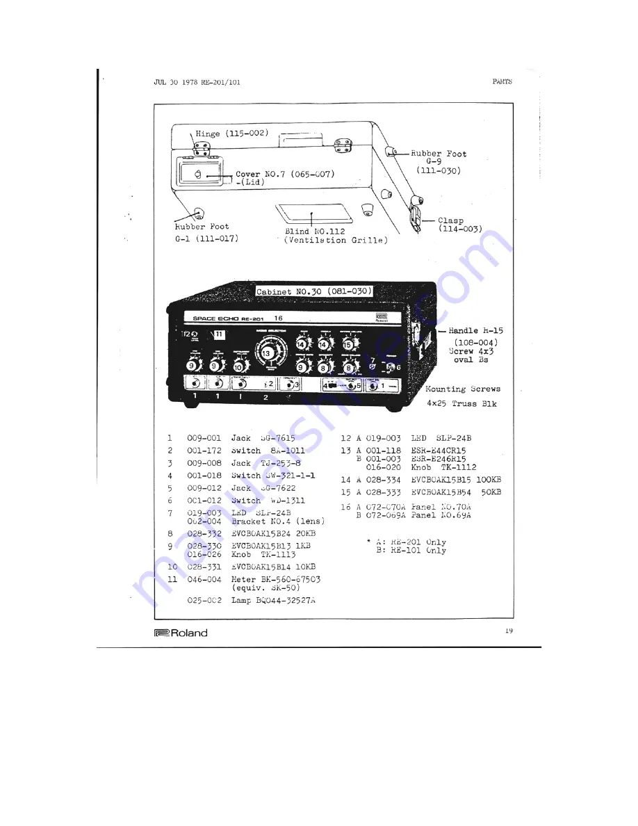 Roland Echo Chamber RE-101 Скачать руководство пользователя страница 25