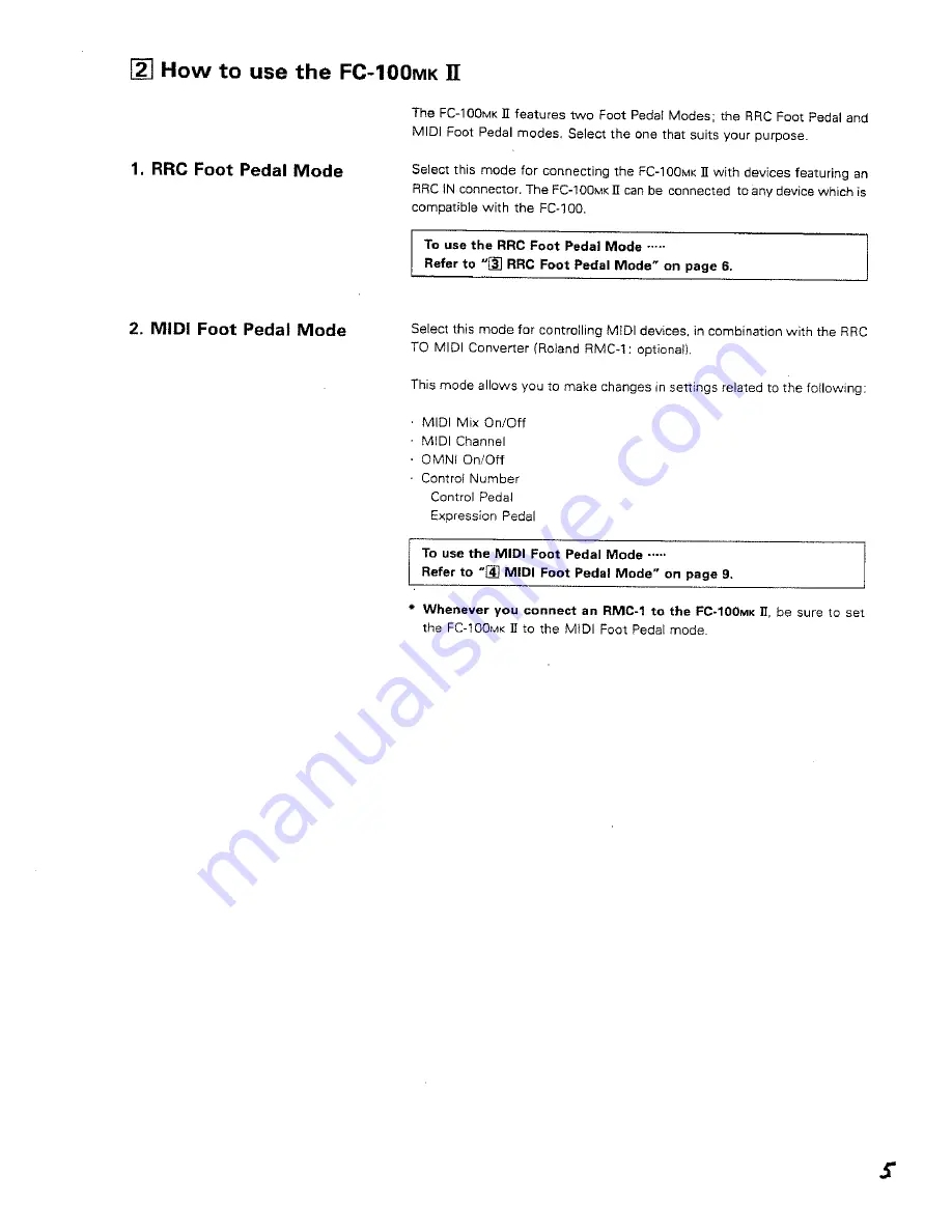 Roland FC-100mkII Owner'S Manual Download Page 5