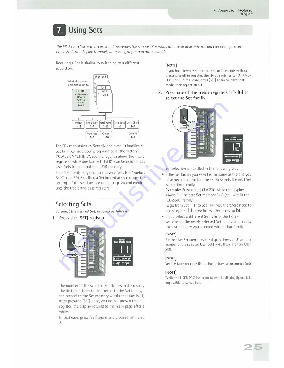 Roland FR-3X V-Accordion Скачать руководство пользователя страница 25
