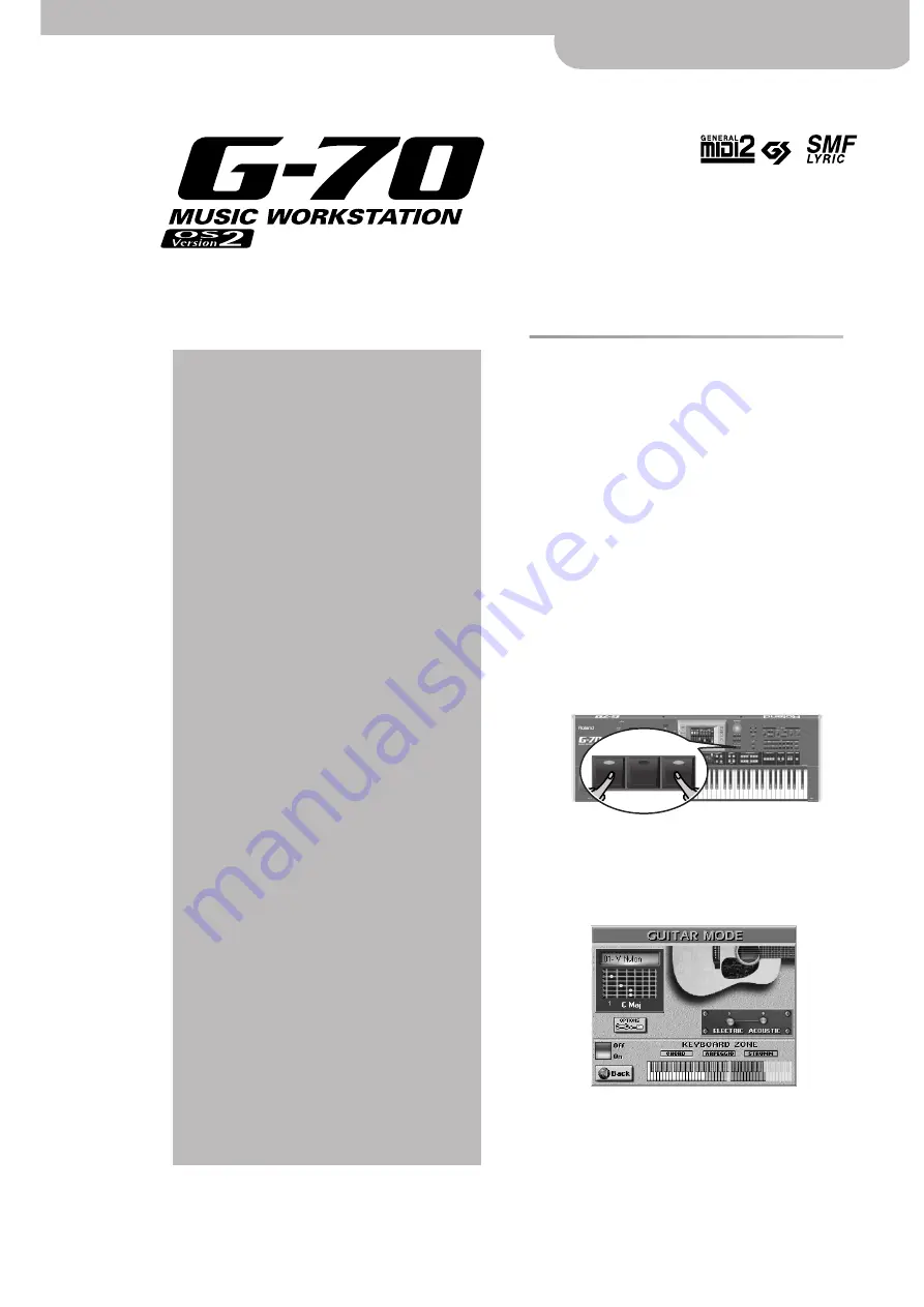Roland G-70 Скачать руководство пользователя страница 3