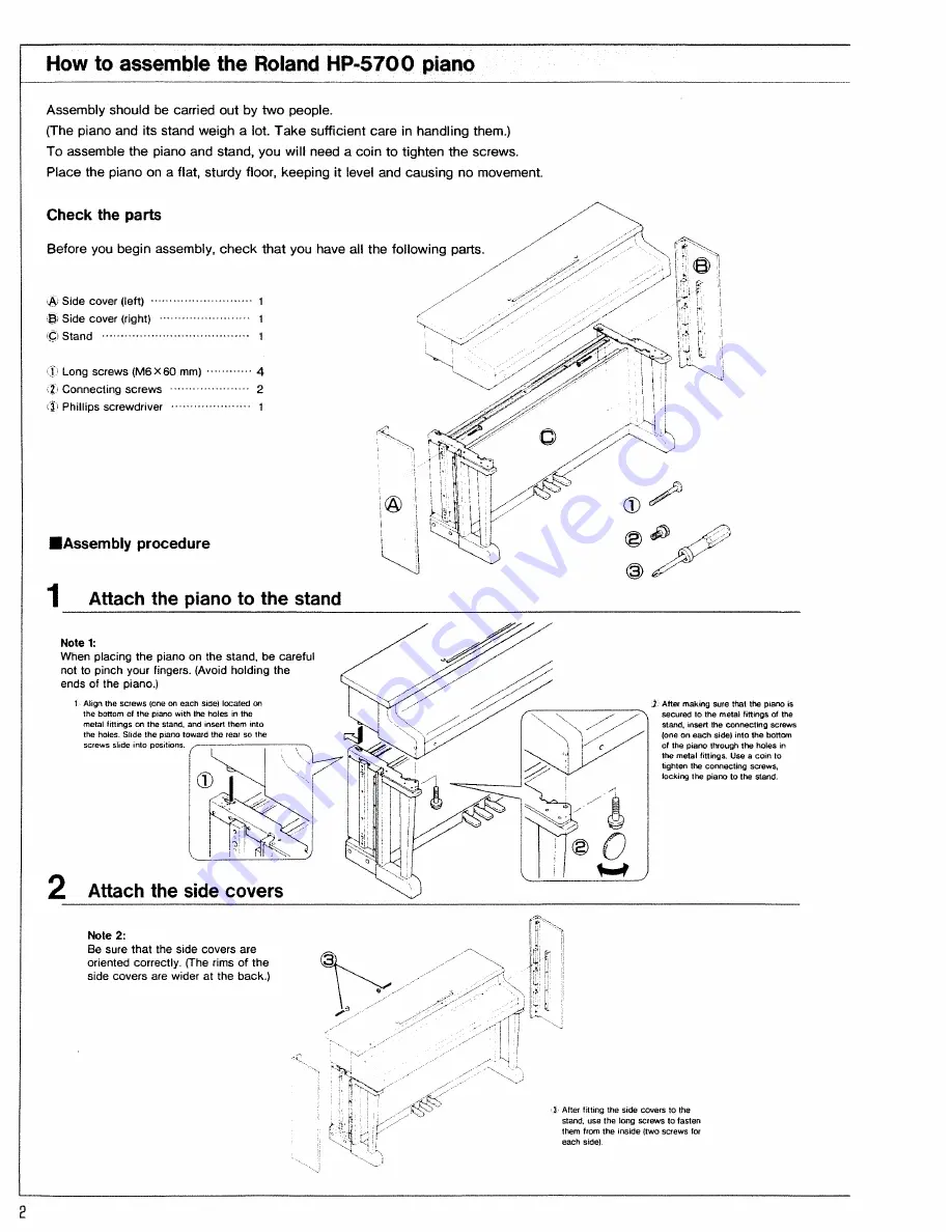 Roland HP 5700 Скачать руководство пользователя страница 4