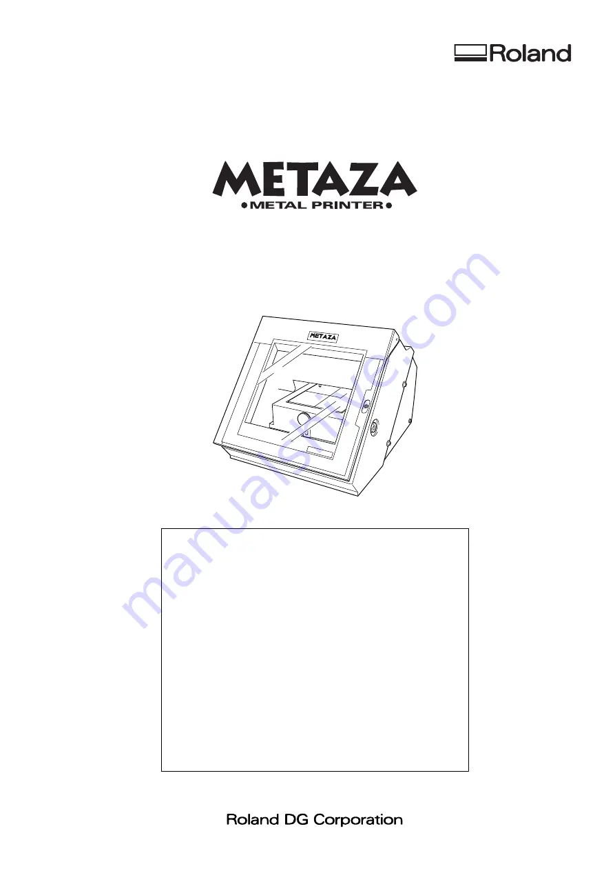 Roland Metaza MPX-60 Скачать руководство пользователя страница 1