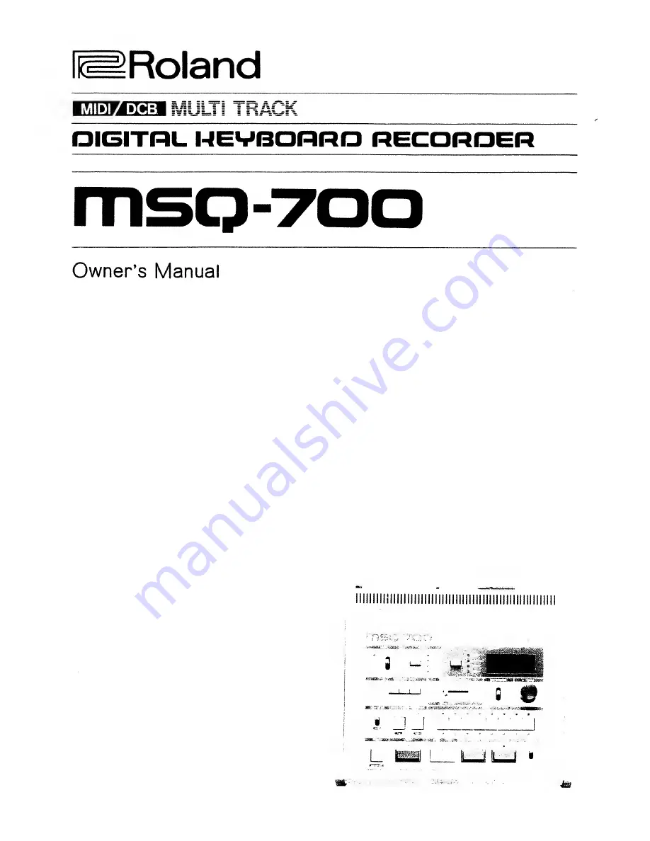 Roland MSQ-700 Скачать руководство пользователя страница 1