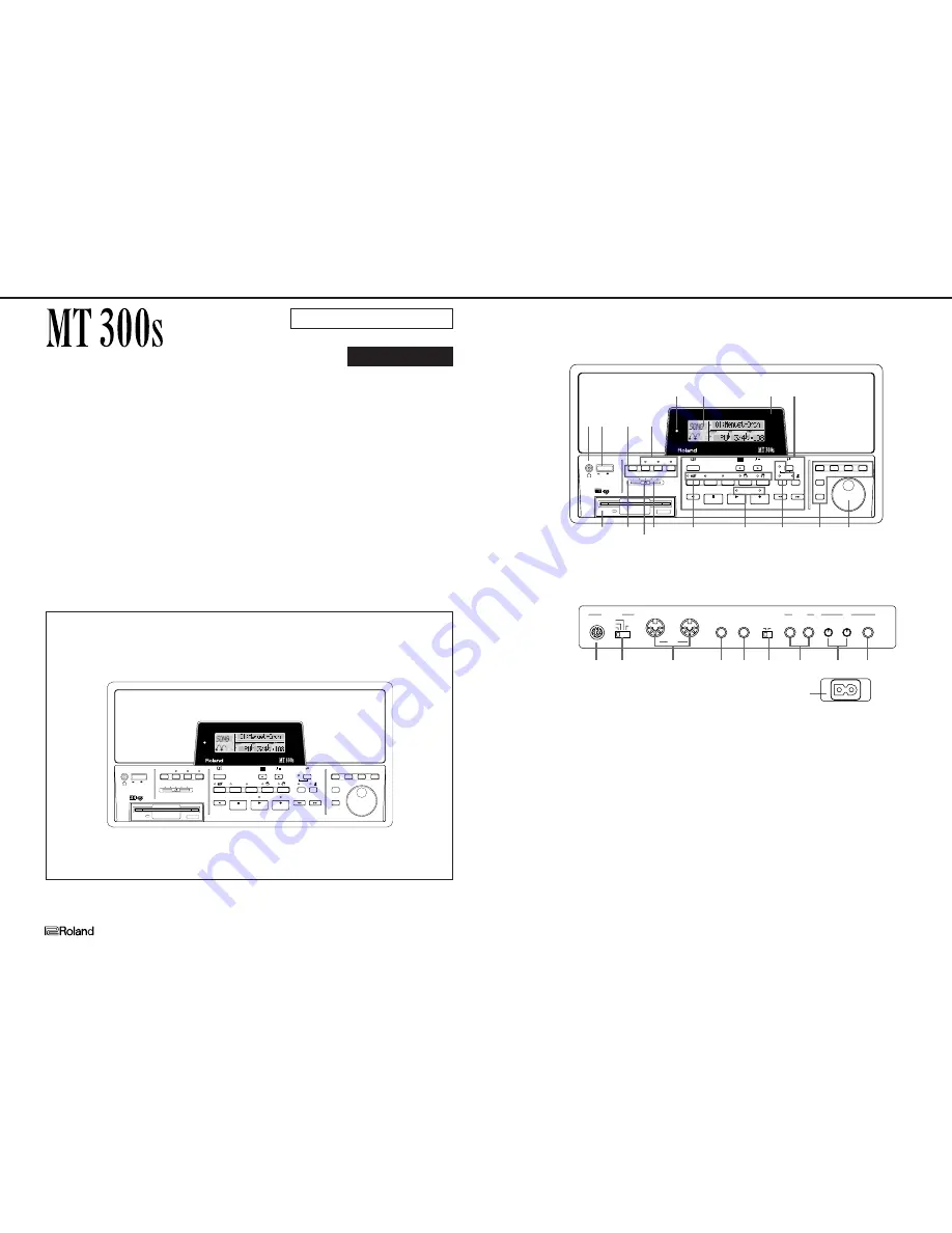 Roland MT 300s Service Notes Download Page 1