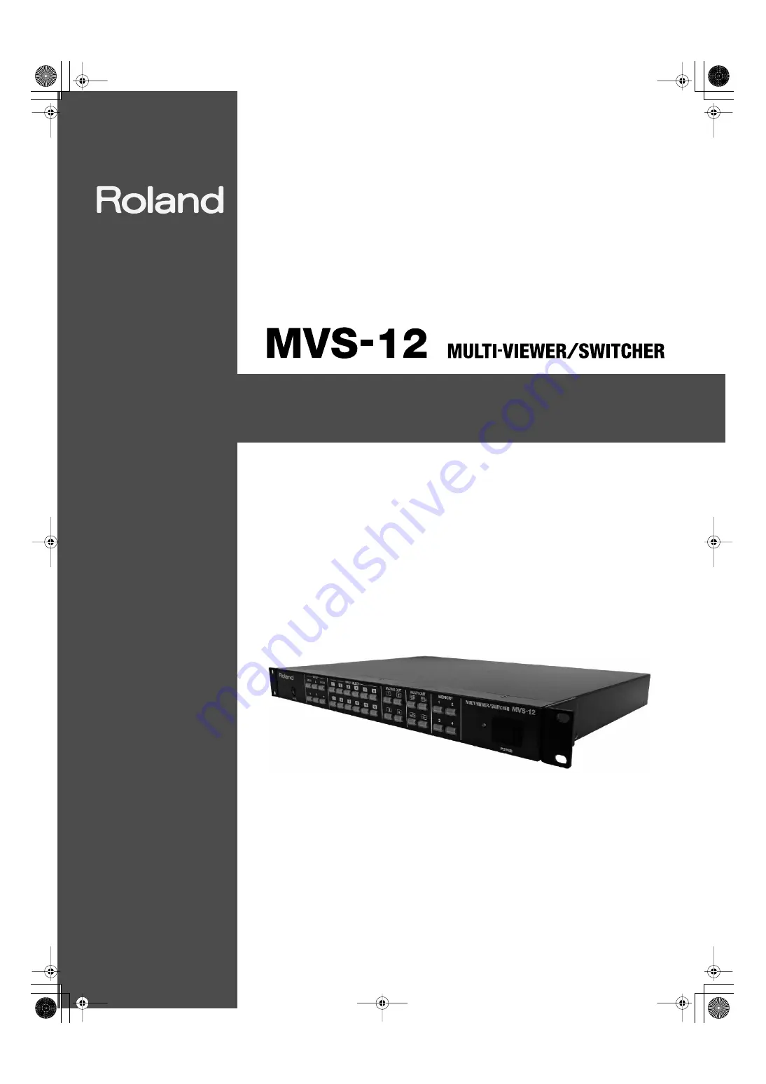 Roland MVS-12 Owner'S Manual Download Page 1