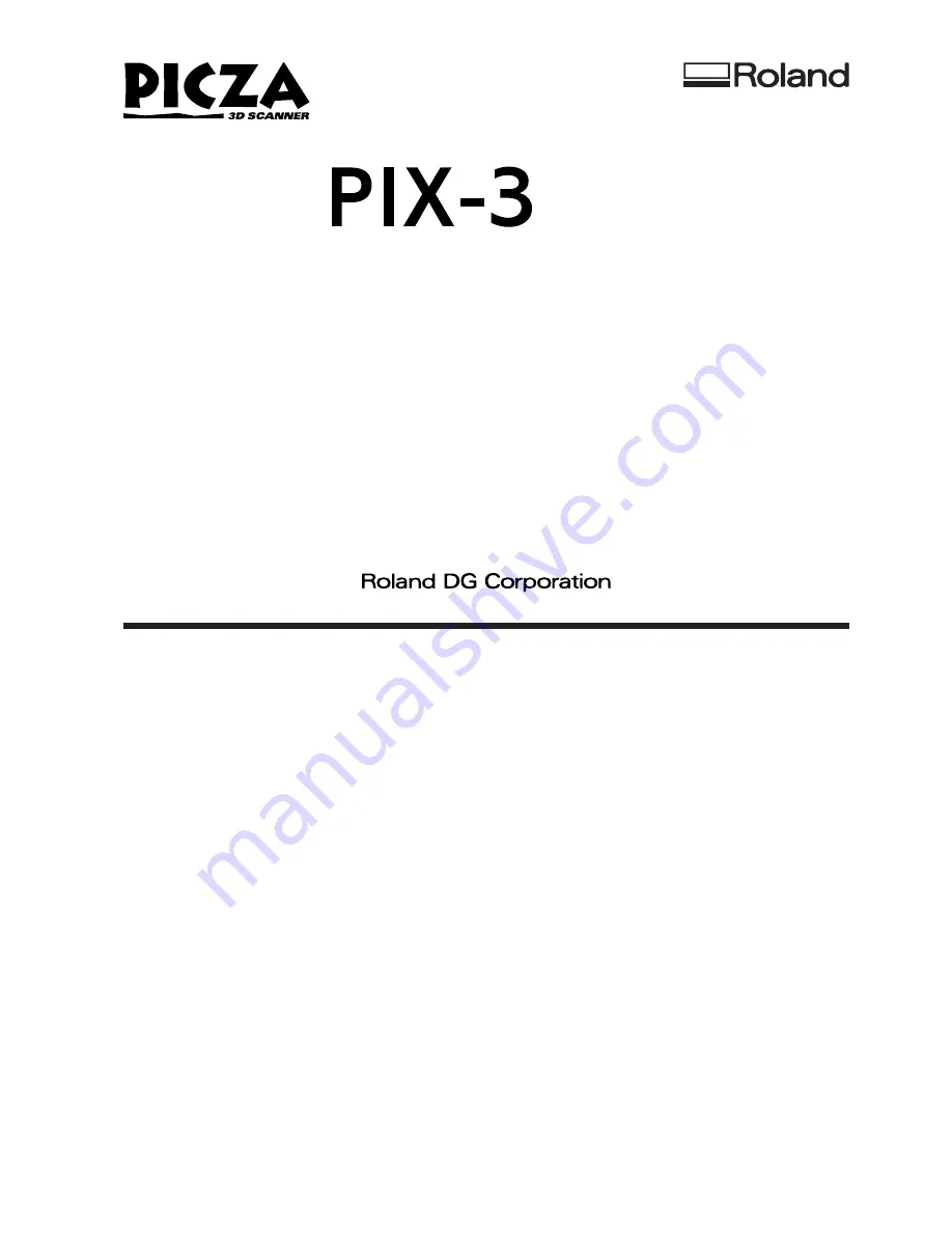 Roland Picza PIX-3 User'S Manual Supplement Download Page 1