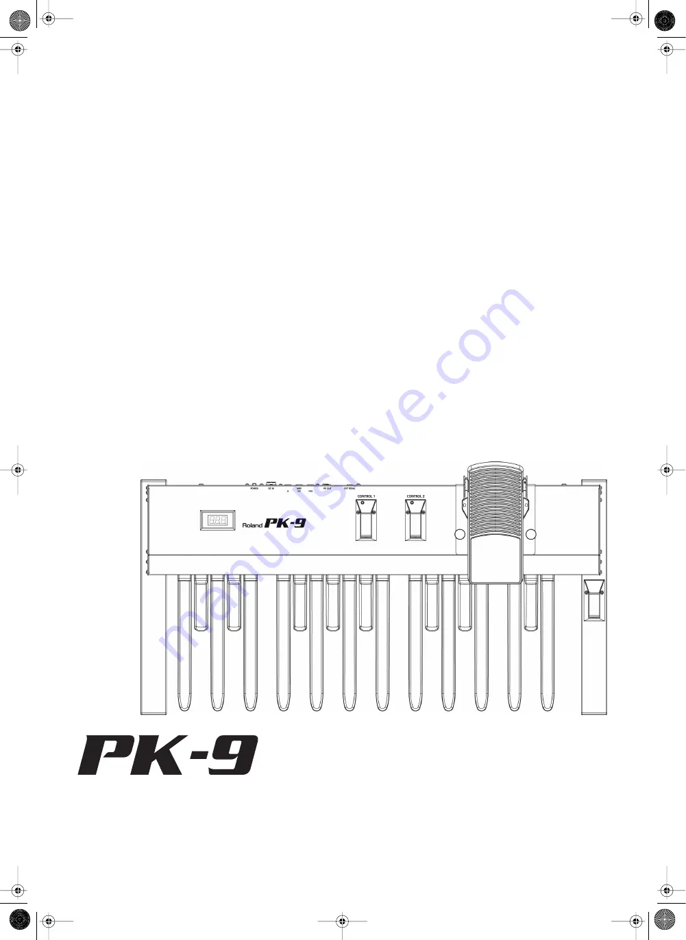 Roland PK-9 Owner'S Manual Download Page 1