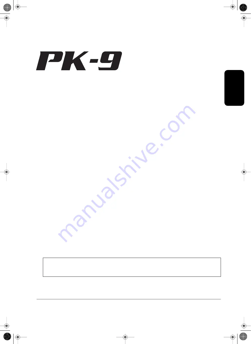 Roland PK-9 Owner'S Manual Download Page 21