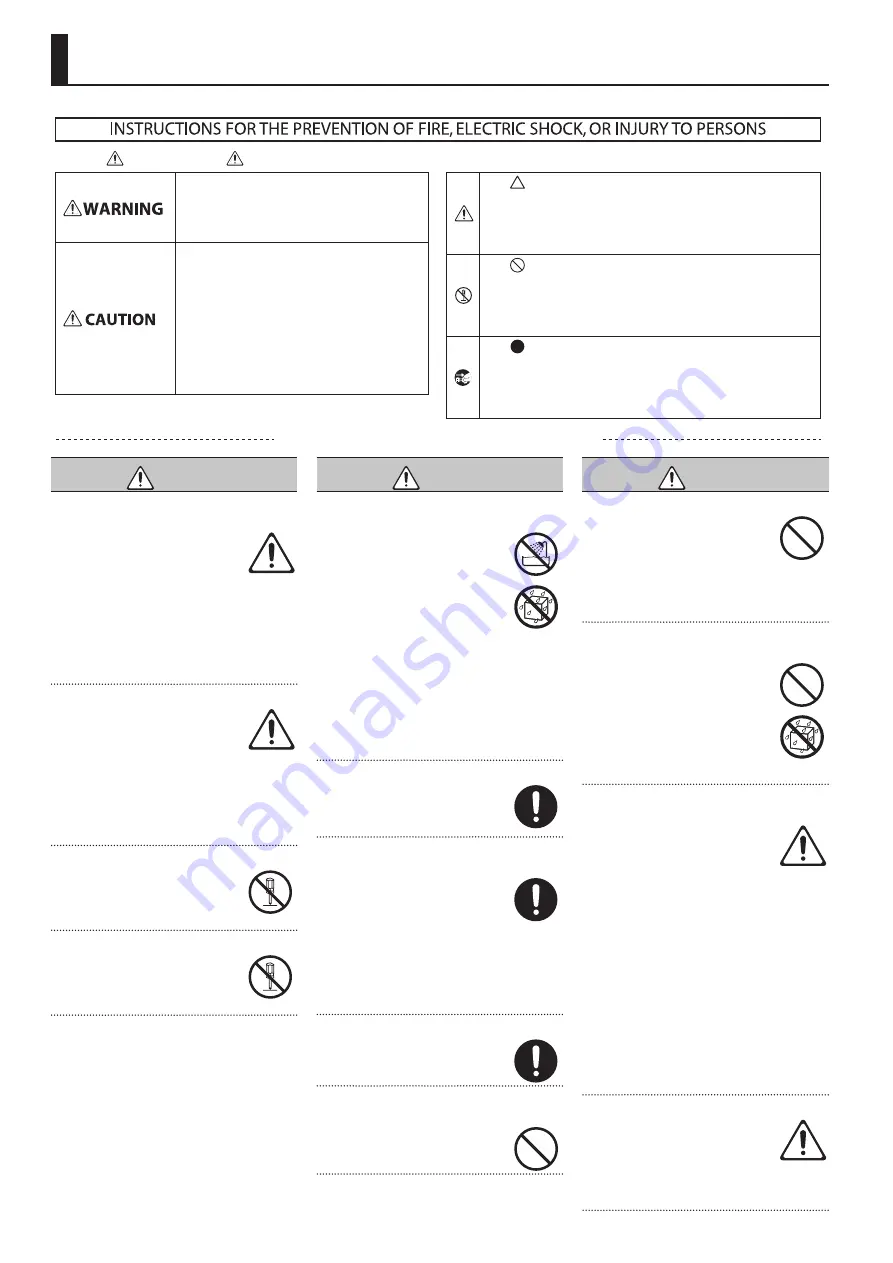 Roland RP102 Owner'S Manual Download Page 14