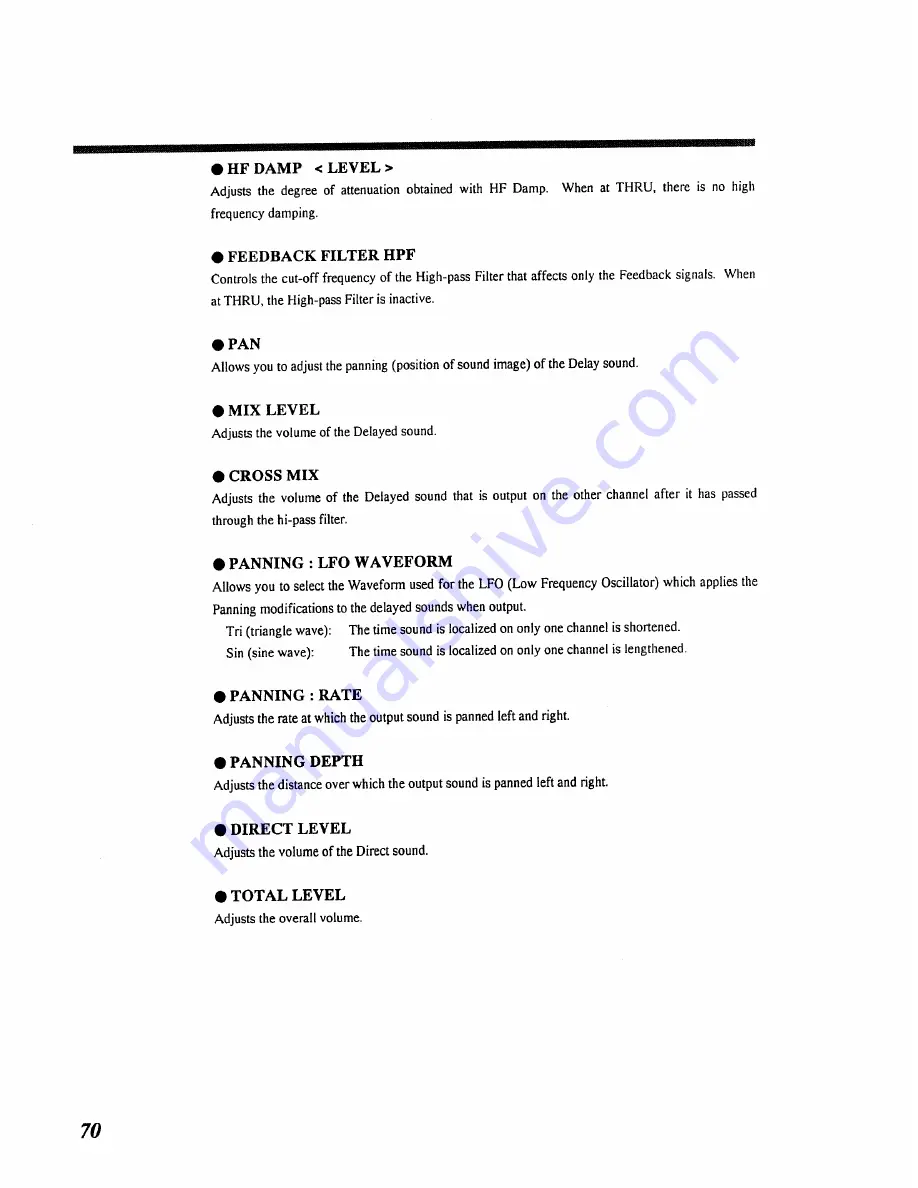 Roland RSP-550 Algorithm Manual Download Page 70