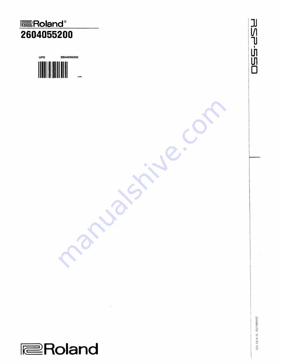 Roland RSP-550 Algorithm Manual Download Page 92