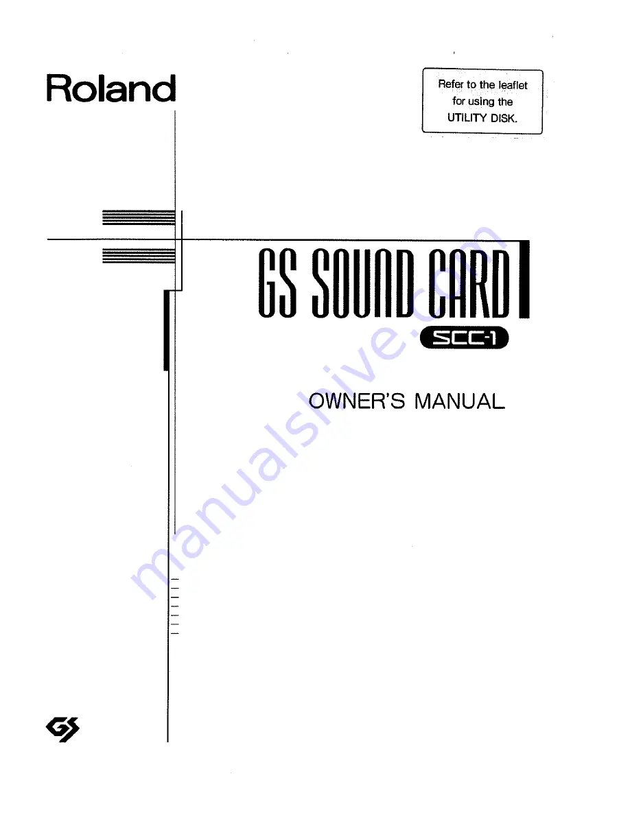 Roland SCC-1 Owner'S Manual Download Page 1