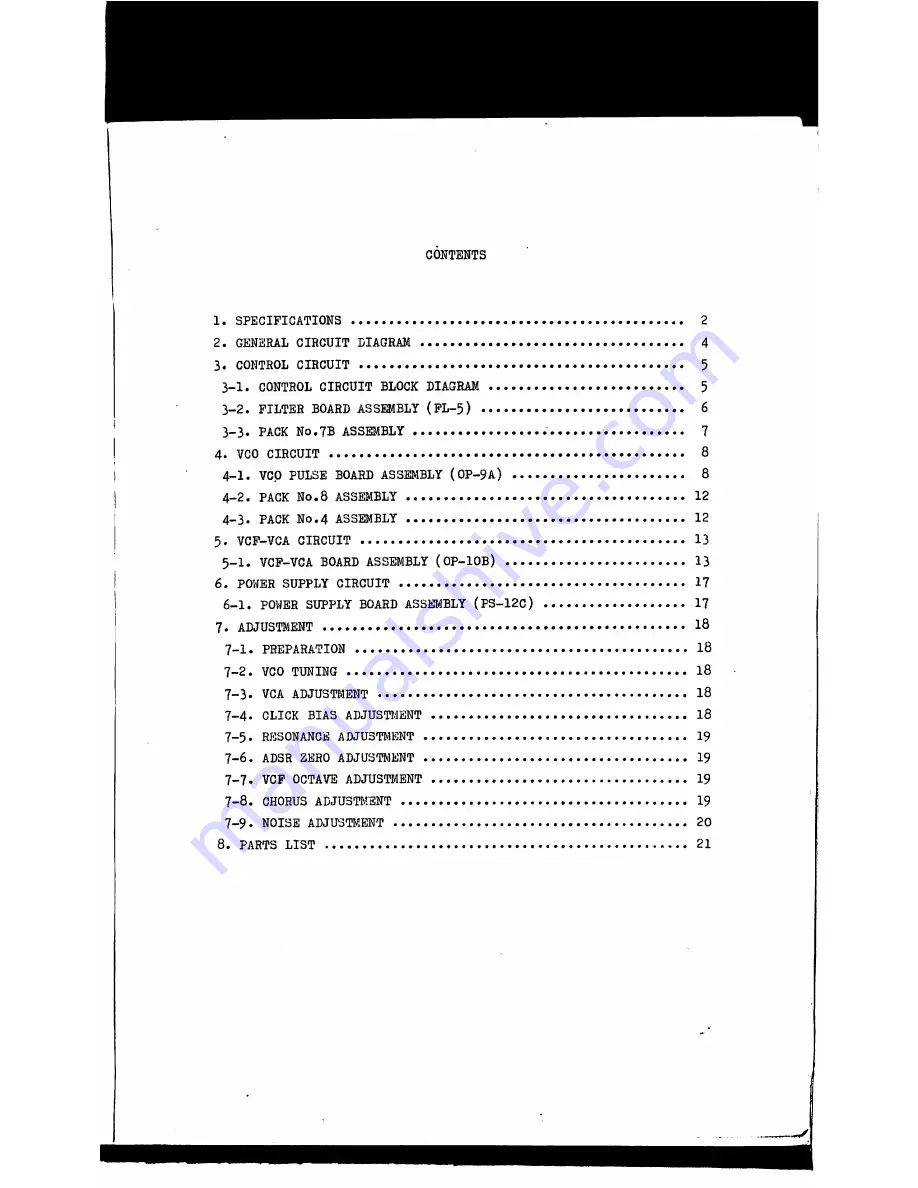 Roland SH-3A Service Notes Download Page 2