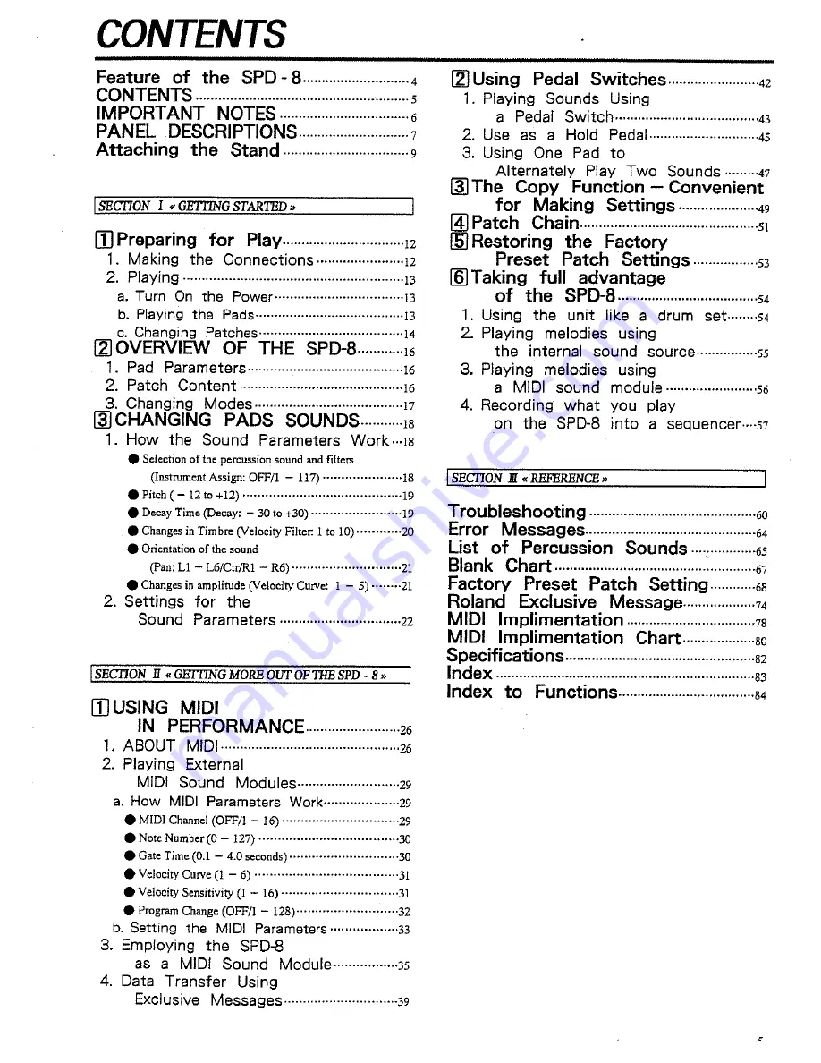 Roland SPD-8 Owner'S Manual Download Page 5