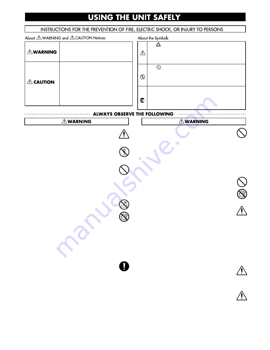 Roland SSM-151 Owner'S Manual Download Page 2