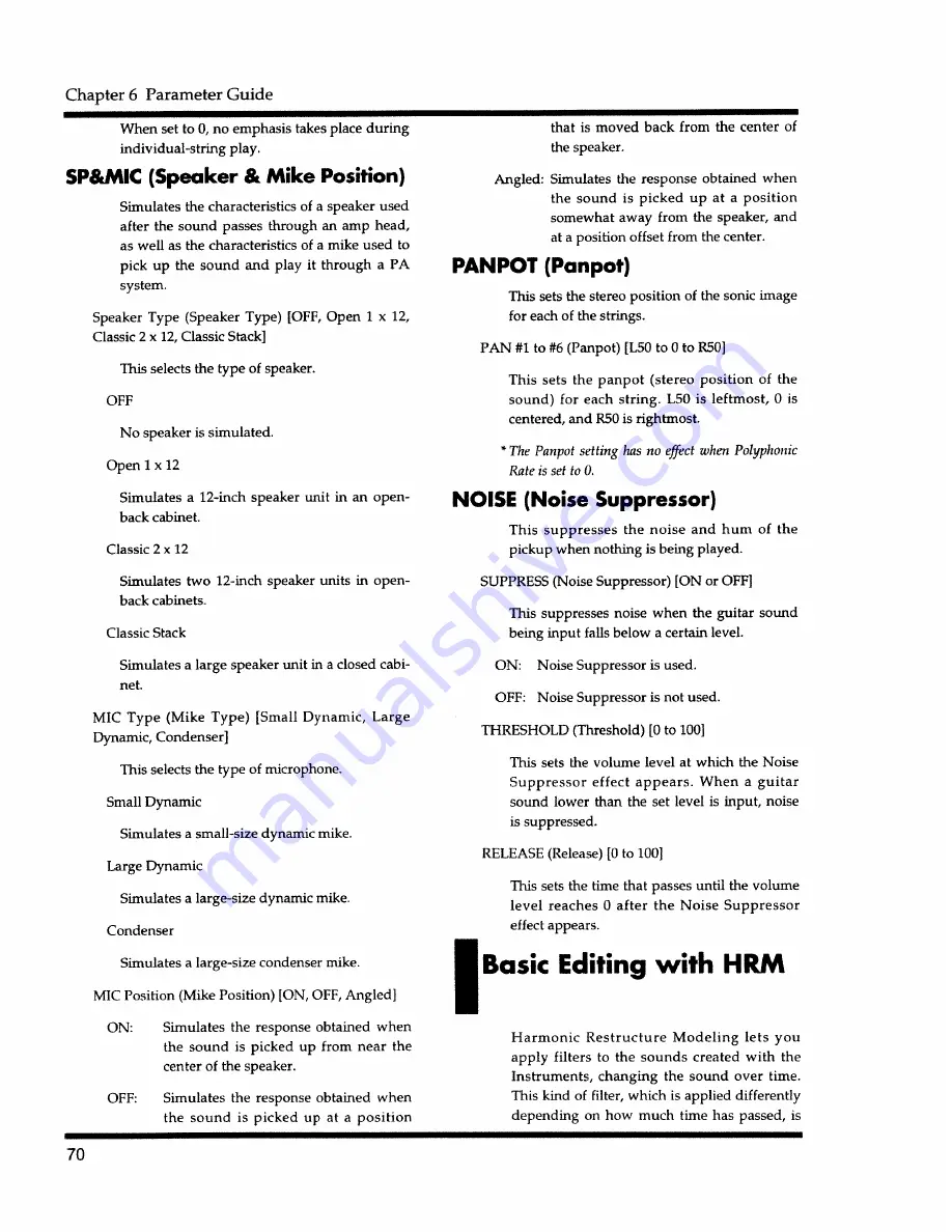 Roland V-Guitar System VG-8 Owner'S Manual Download Page 72