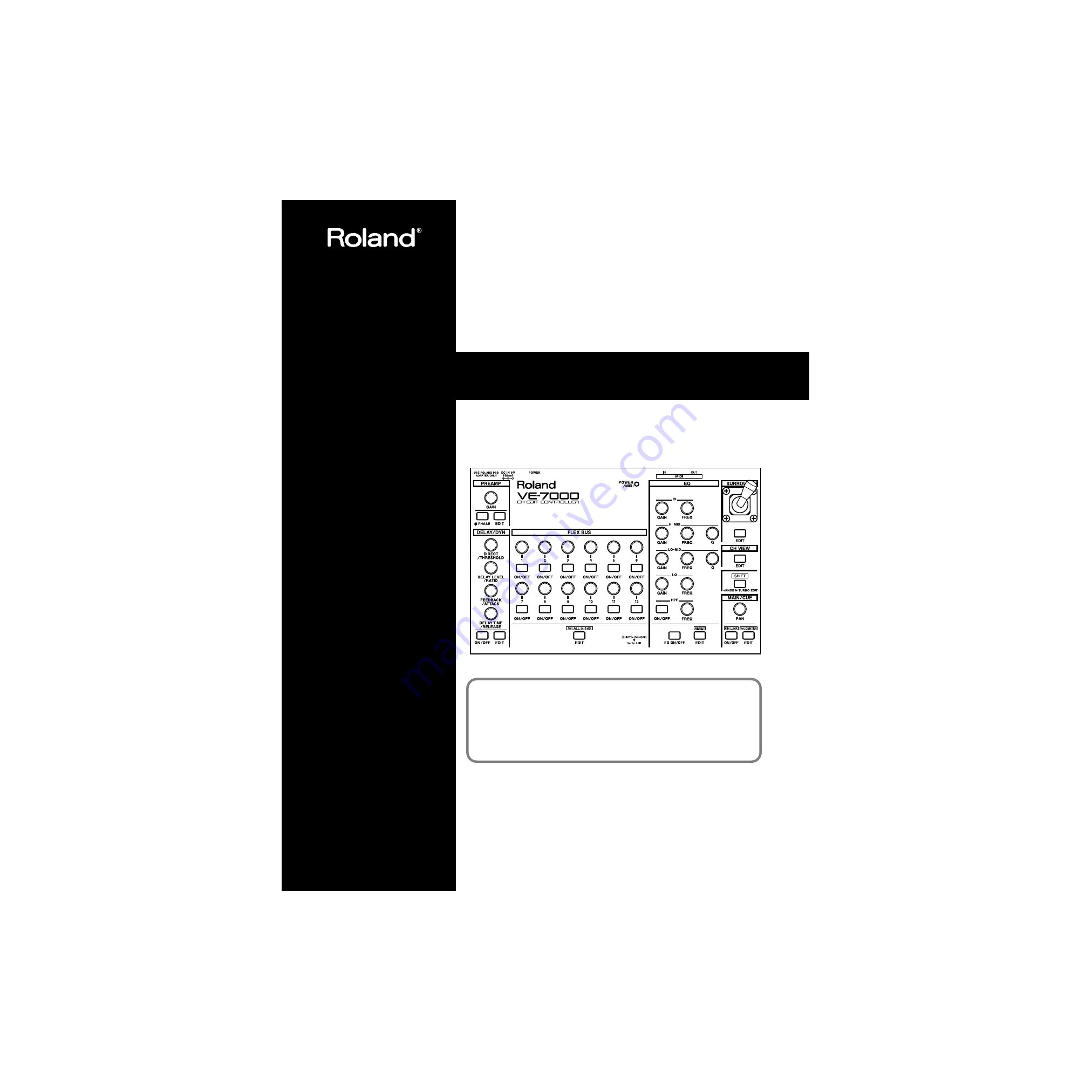 Roland VE-7000 Скачать руководство пользователя страница 1