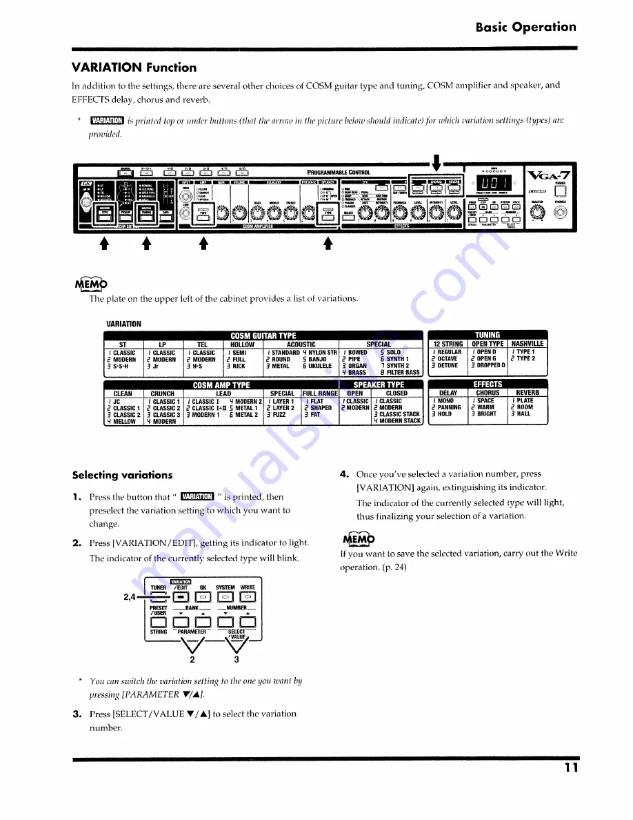 Roland VGA-7 Скачать руководство пользователя страница 11