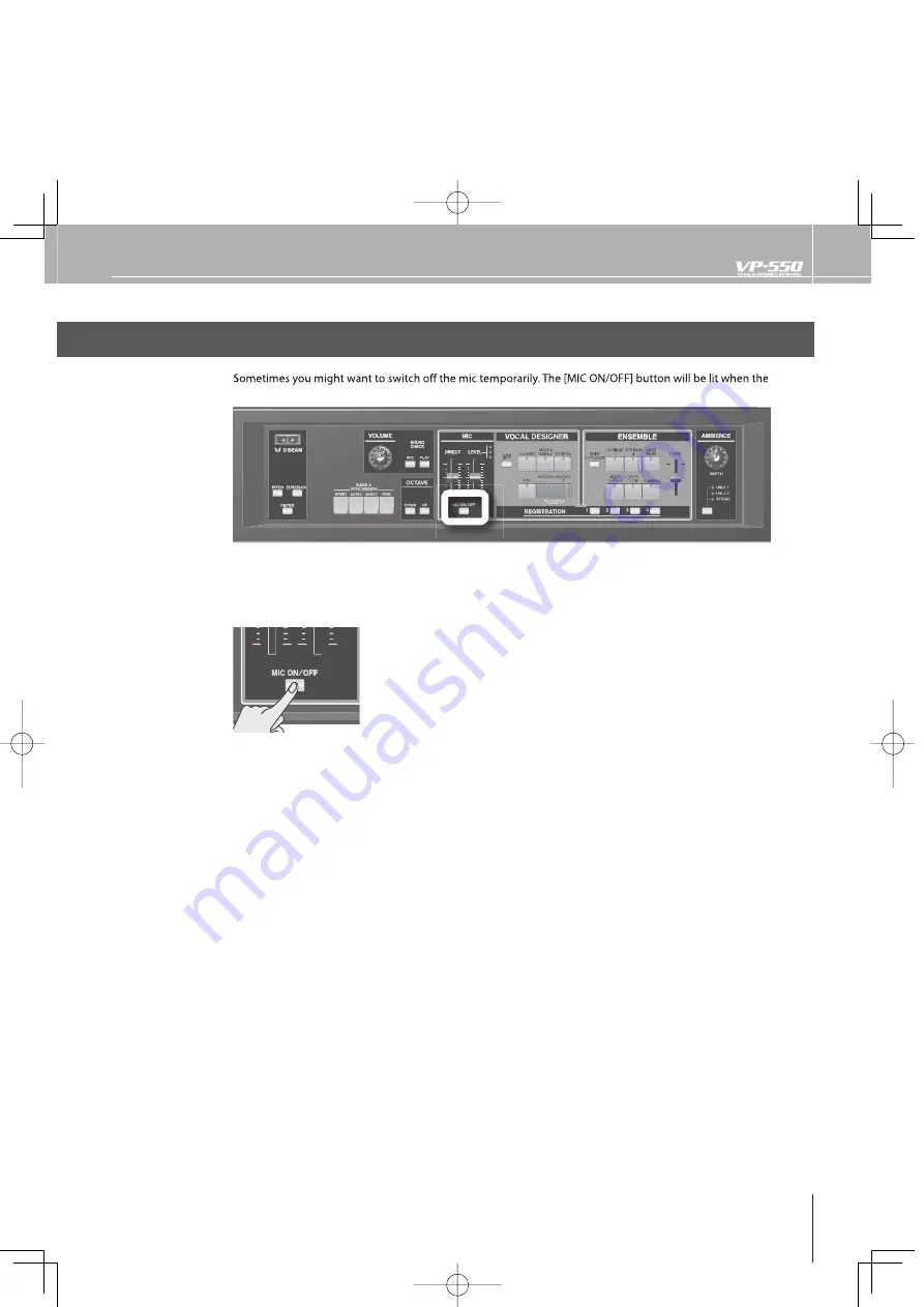 Roland VP-550 Скачать руководство пользователя страница 27